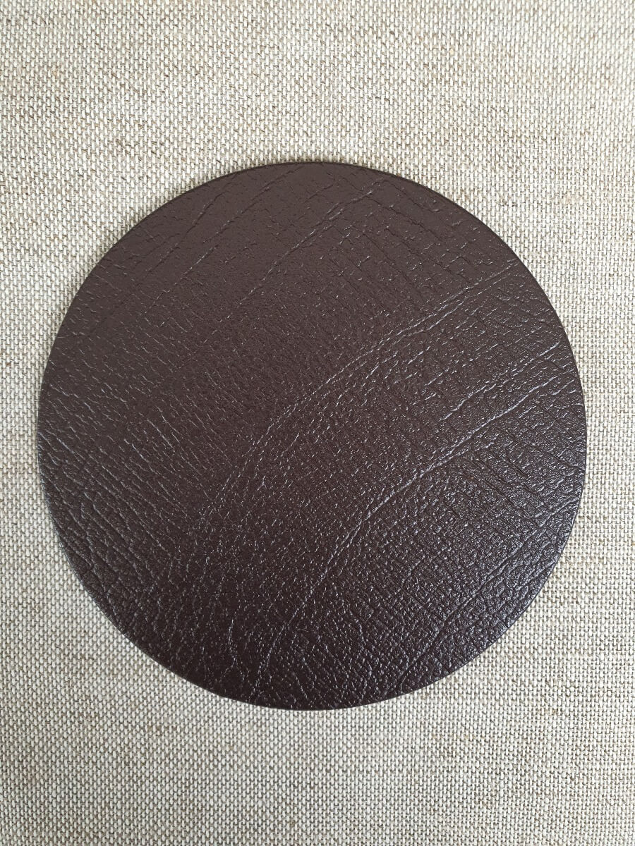 Brown Bonded Coaster de cuero 10 cm (artículo de venta)