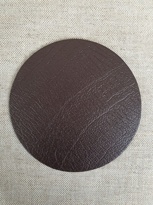 Brown Bonded Coaster de cuero 10 cm (artículo de venta)