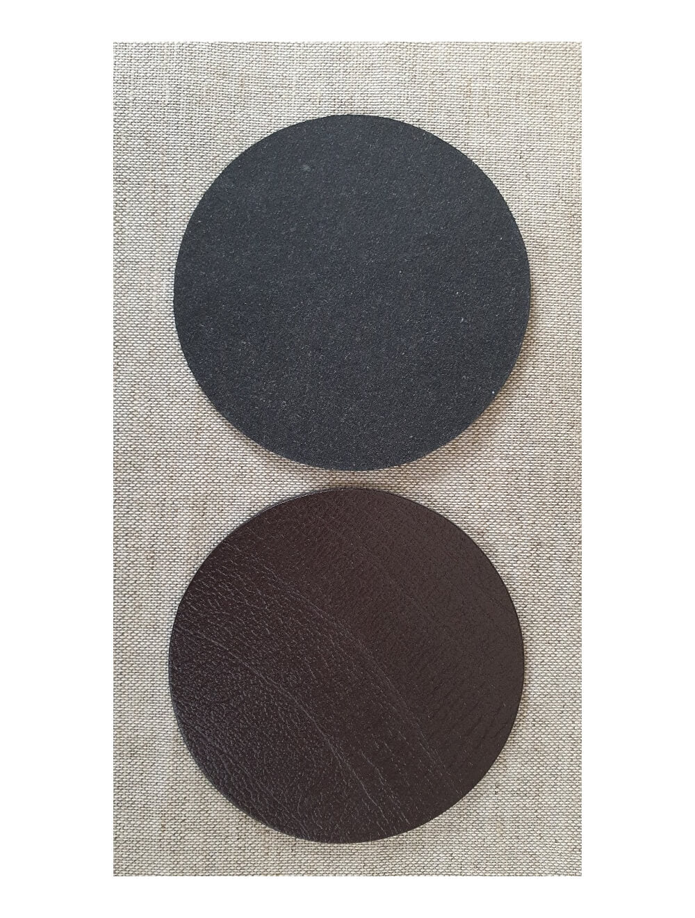 Brown Bonded Coaster de cuero 10 cm (artículo de venta)