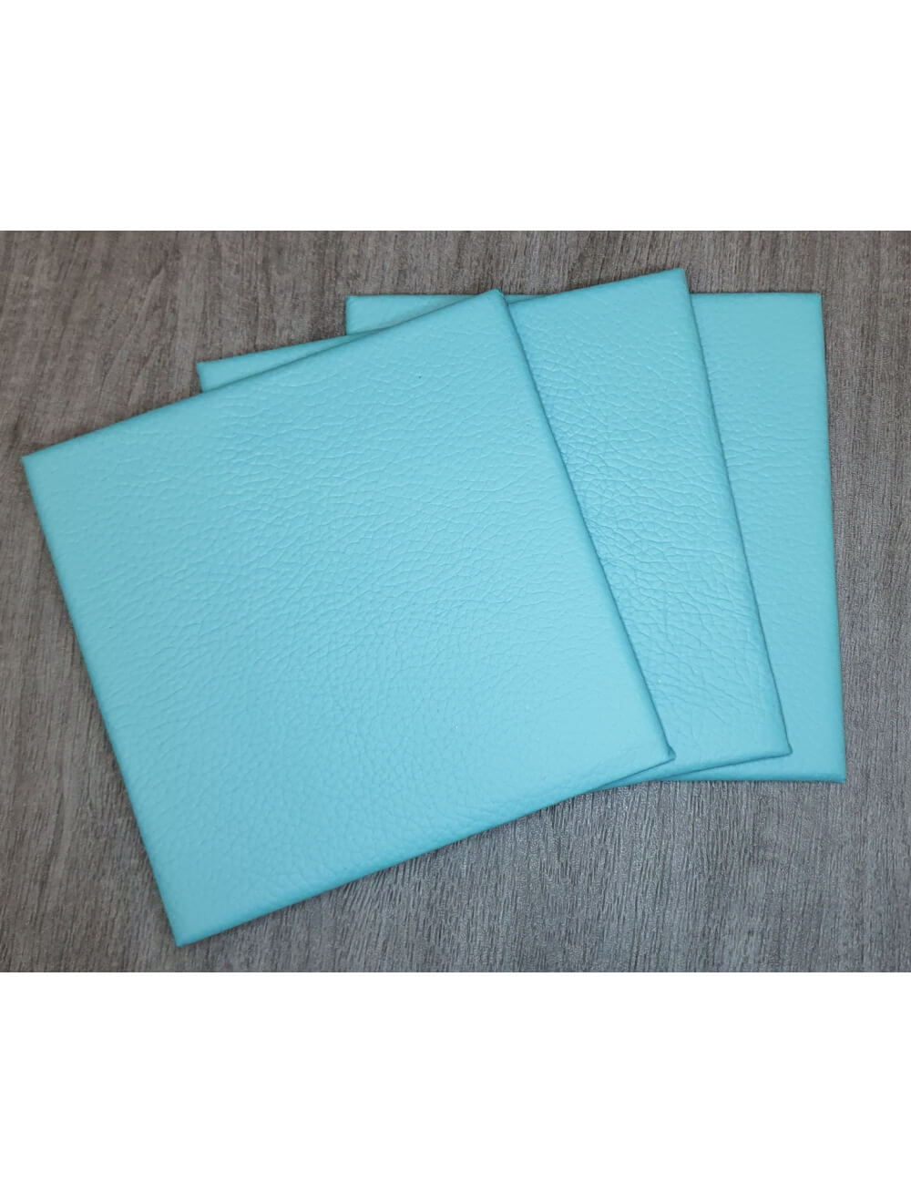 Coaster de cuero Shelly Dark Teal: 10 cm SQ (artículo de venta)
