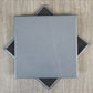 Suffolk Blue Shelly Leather Coaster- 10 cm SQ (artículo de venta)