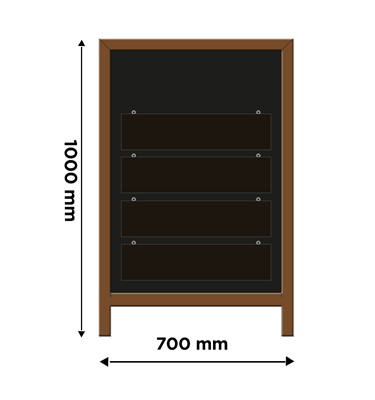 Hanging Display Chalk A Frame - Worldwide Menus